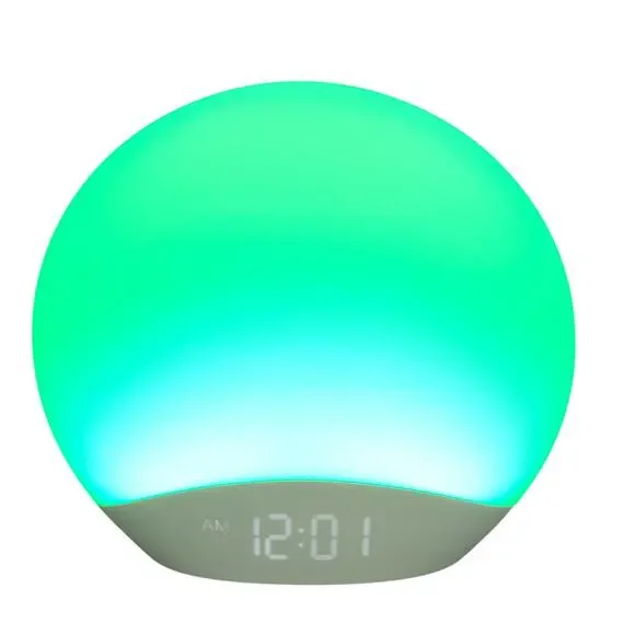 Reacher R7 Sunrise Alarm Clock Sound Machine Night Light Sleep Aid White EUC - Picture 12 of 12